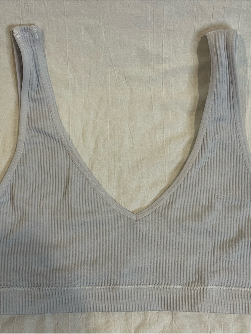 Danskin Intimates Ribbed Seamless Lounge Bralette Gray Size M Wireless Comfort